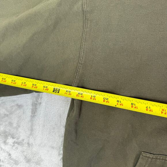 Quicksilver Green Pullover Hoodie Logo Surfing Skating Mens L vtg y2k - Picture 5 of 6